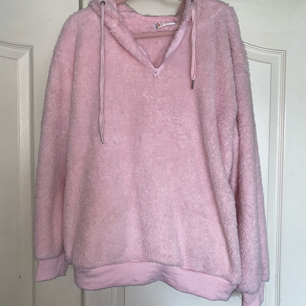 Pink Fuzzy Hoodie